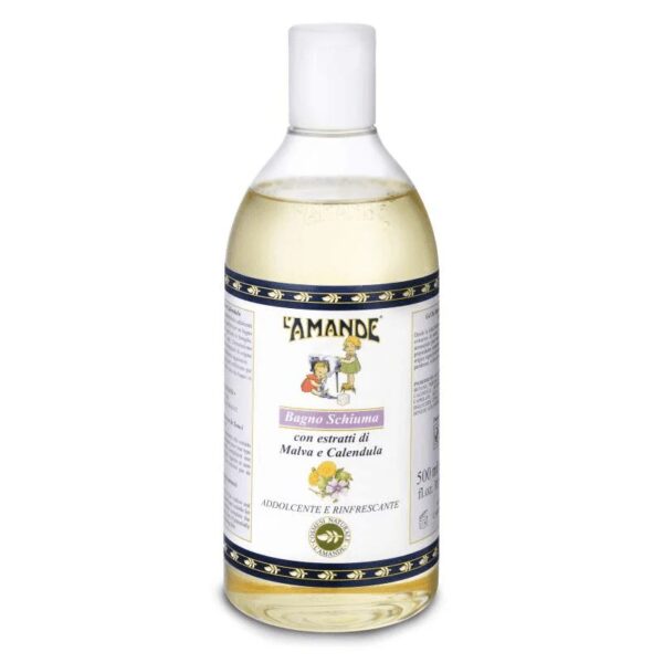 BAGNO SCHIUMA MALVA E CALENDULA | L'AMANDE