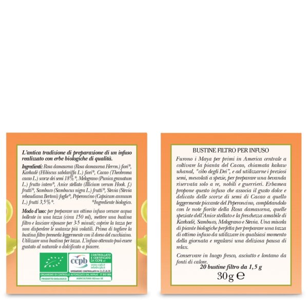 INFUSO AL CACAO E PEPERONCINO BIO | ERBAMEA - immagine 2