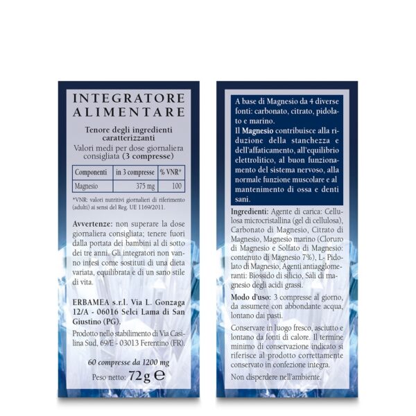 INTEGRATORE MAGNESIO COMPLEX | ERBAMEA - immagine 2