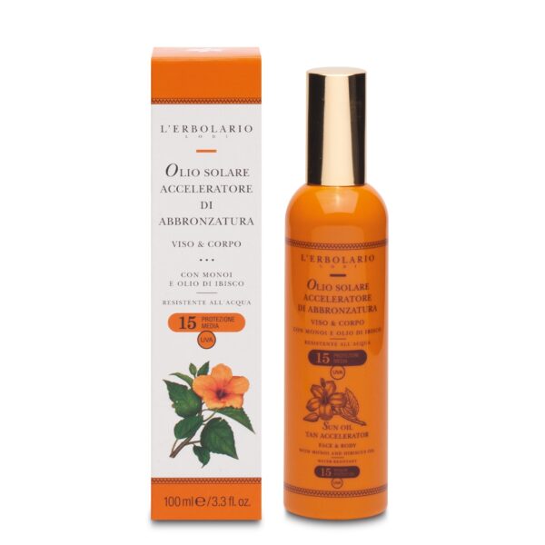 LINEA SOLARI • OLIO SOLARE ACCELERATORE DI ABBRONZATURA SPF 15 | L'ERBOLARIO