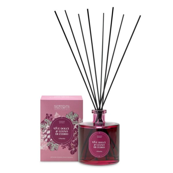 SEASONAL EDITION • UVE DOLCI E LEGNO DI CEDRO / DIFFUSORE CON BASTONCINI 500 ml | NASOTERAPIA