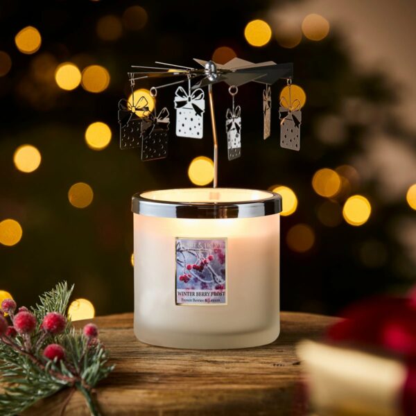 BACCHE DI NATALE • CANDELA TWIN ELLIPSE 220g E GIOSTRA | HEART & HOME - immagine 2