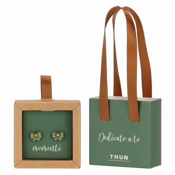 DEDICATO A TE • ORECCHINI PIN CON FIOCCO VERDE | THUN