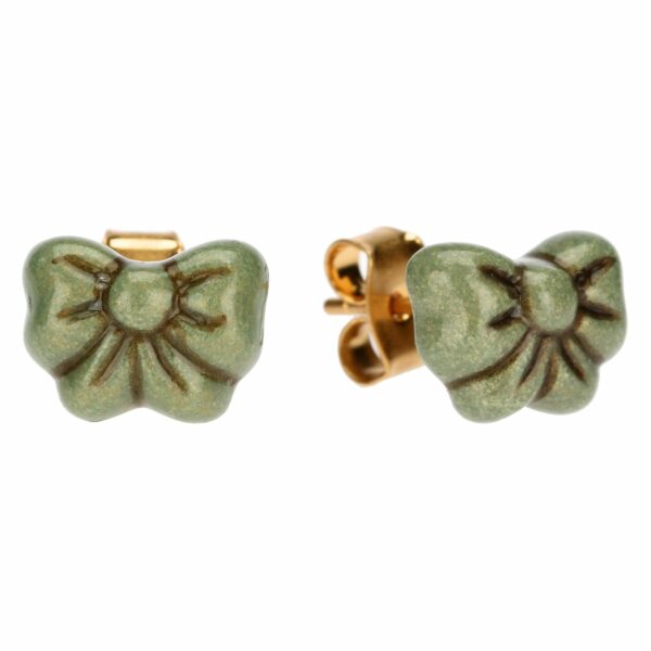 DEDICATO A TE • ORECCHINI PIN CON FIOCCO VERDE | THUN - immagine 2
