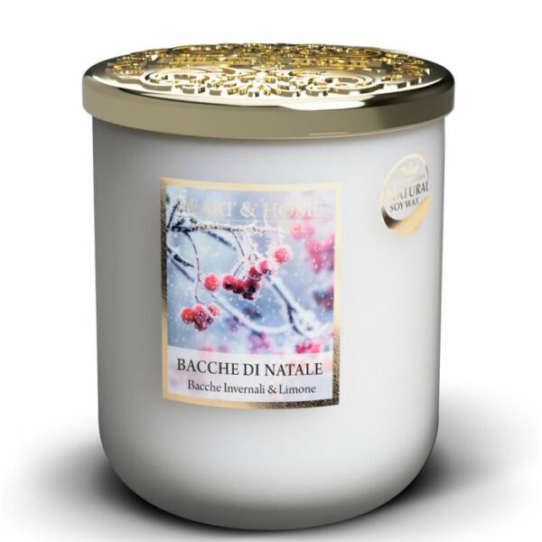 BACCHE DI NATALE • CANDELA IN GIARA 320g | HEART & HOME