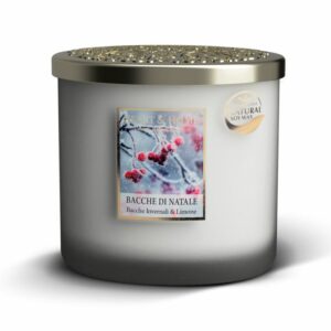 BACCHE DI NATALE • CANDELA TWIN ELLIPSE 220g | HEART & HOME