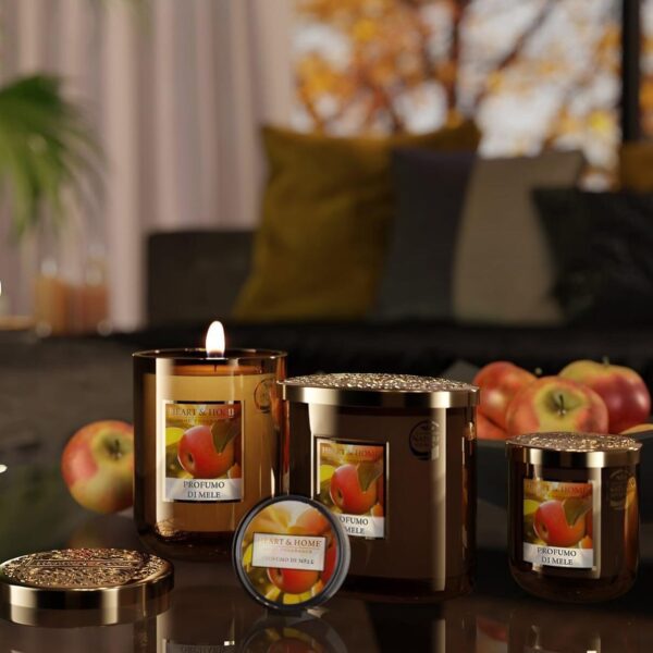 PROFUMO DI MELE • CANDELA TWIN ELLIPSE 220g | HEART & HOME - immagine 2