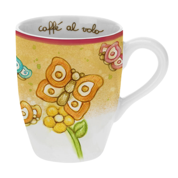 MUG ARANCIONE CON FARFALLE | THUN