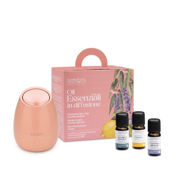 KIT OLI ESSENZIALI IN DIFFUSIONE ROSA | NASOTERAPIA