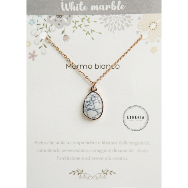 PIETRE DELL'ANIMA • COLLANA MARMO BIANCO | ETHERIA GIOIELLI