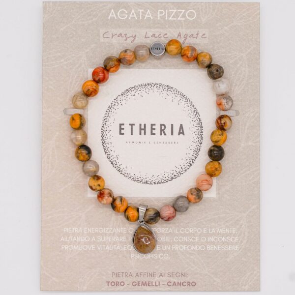 PIETRE DELLA VITA • BRACCIALE AGATA PIZZO | ETHERIA GIOIELLI