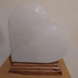 LAMPADA DI SALE HIMALAYANO BIANCO NATURALE A FORMA DI CUORE 4Kg | LEDLEDITALIA