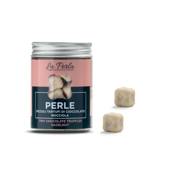 PERLE NOCCIOLA. TARTUFO DI CIOCCOLATO BIANCO CON NOCCIOLA | LA PERLA DI TORINO