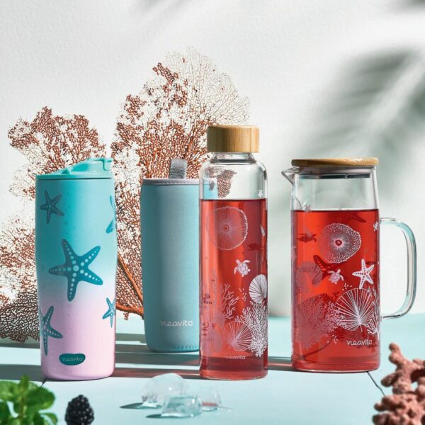 TWICE • CARAFFA IN VETRO CON TAPPO IN LEGNO | NEAVITA - immagine 2