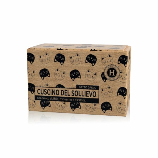 CUSCINO DEL SOLLIEVO CON NOCCIOLI DI CILIEGIO GATTO GRIGIO | HIMALAYA - immagine 3