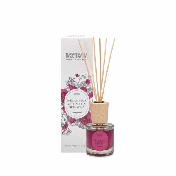 FRAGRANZE BOTANICHE • MELAGRANA E FRAGOLA SELVATICA / DIFFUSORE CON BASTONCINI 100 ml | NASOTERAPIA