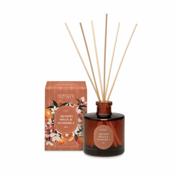SEASONAL EDITION • ARANCIO DOLCE E MANDORLA / DIFFUSORE CON BASTONCINI 200 ml | NASOTERAPIA