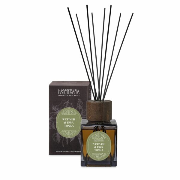 ACCORDI DI FONDO • VETIVER E FAVA TONKA / DIFFUSORE CON BASTONCINI 500 ml | NASOTERAPIA