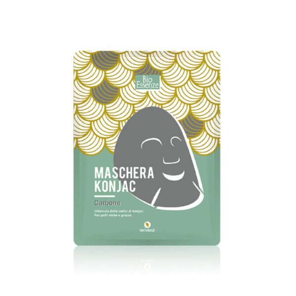 Linea Bio Essenze • MASCHERA VISO KONJAC PURIFICANTE CARBONE | HIMALAYA