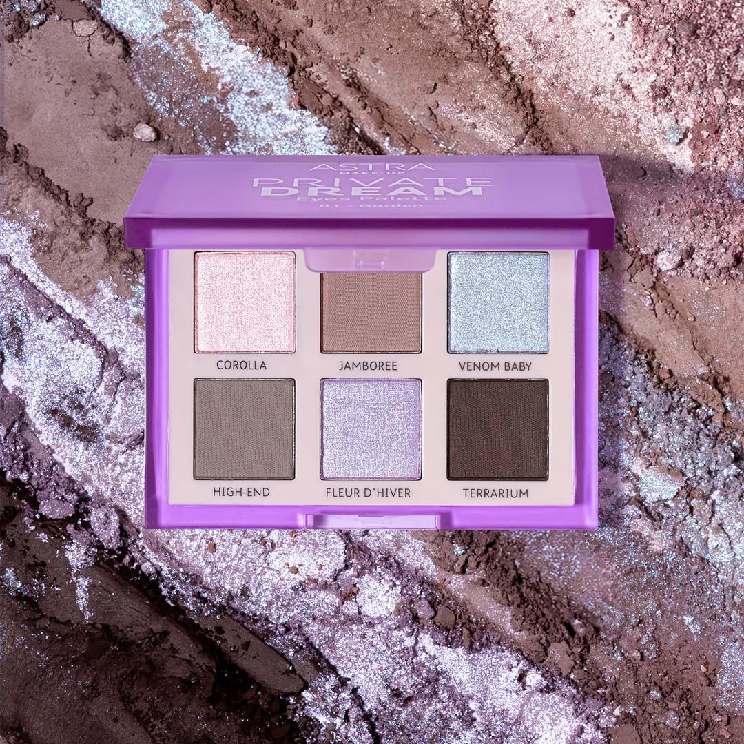 PRIVATE DREAM EYES PALETTE / Palette Occhi 6 Ombretti in polvere / 01 Garden | ASTRA MAKE-UP - immagine 5