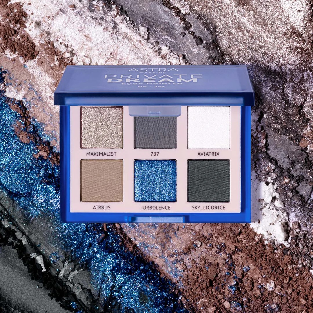 PRIVATE DREAM EYES PALETTE / Palette Occhi 6 Ombretti in polvere / 04 Jet | ASTRA MAKE-UP - immagine 5