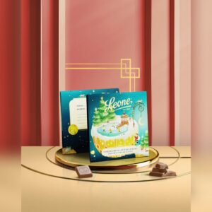 DOLCI SCRIGNI INCANTATI • BIGLIETTO DI AUGURI CON TAVOLETTA CIOCCOLATO AL LATTE | LEONE 1857