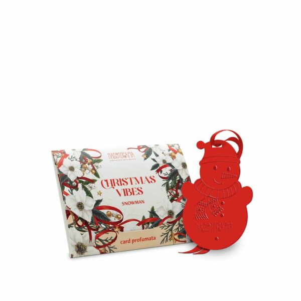 CHRISTMAS VIBES • CARD PROFUMATA ALBERO DI NATALE SNOWMAN | NASOTERAPIA
