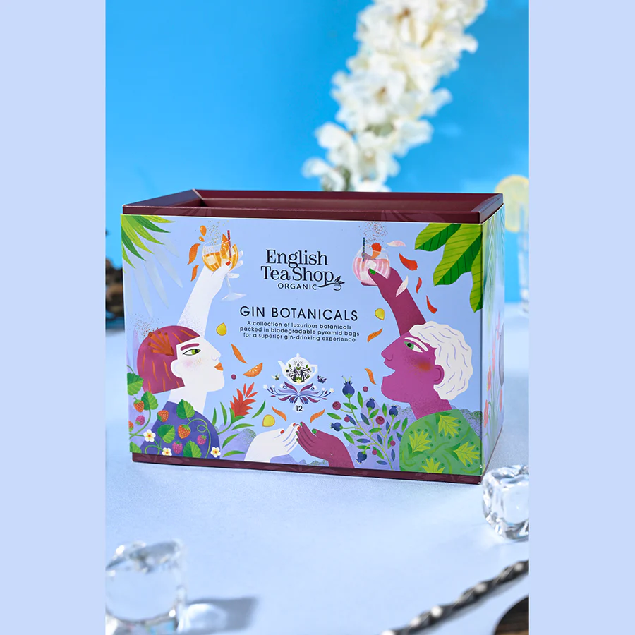 GIN BOTANICALS / CONFEZIONE REGALO 12 PIRAMIDI BIO | ENGLISH TEA SHOP - immagine 2