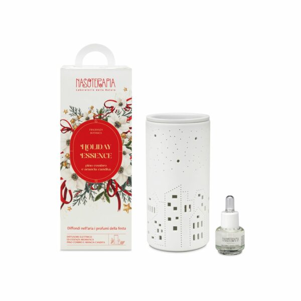 CHRISTMAS VIBES • KIT HOLIDAY ESSENCE CON DIFFUSORE ELETTRICO CHRISTMAS TOWN ED ESSENZA AROMATICA CHRISTMAS VIBES 15 ml | NASOTERAPIA - immagine 2
