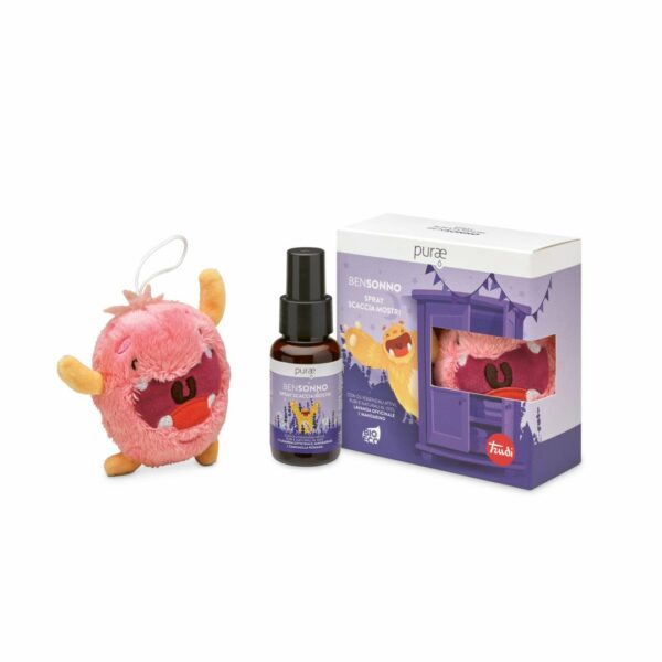 BENSONNO • SPRAY SCACCIA MOSTRI 50 ml + PELUCHE ROSA TRUDI | PURAE