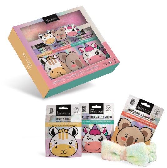 ANIMATED FACE MASK SERIES • SET 3 MASCHERE VISO E FASCIA PER CAPELLI | IDC INSTITUTE - immagine 3