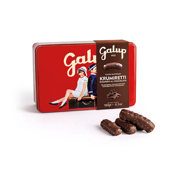 PIACERI QUOTIDIANI • KRUMIRETTI RICOPERTI DI CIOCCOLATO FONDENTE IN LATTA 180g | GALUP