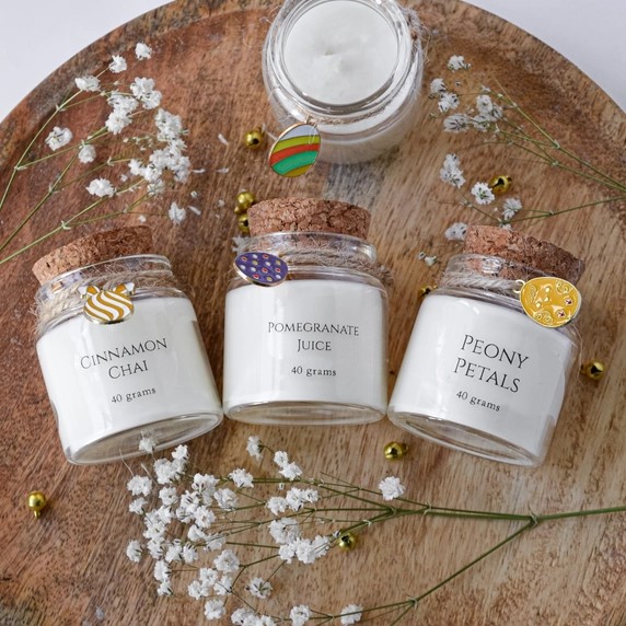 CANDELA PROFUMATA IN BARATTOLO DA 50 ml PER PASQUA / SUCCO DI MELOGRANO - immagine 2