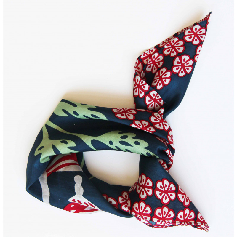 MINI FOULARD "ALICE" MARINE NAVY | LES BELLES VAGABONDES - immagine 2