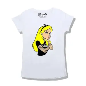 T-SHIRT 100% COTONE "ALITATTOO" REGULAR L / BIANCO | RANPOLLO MILANO