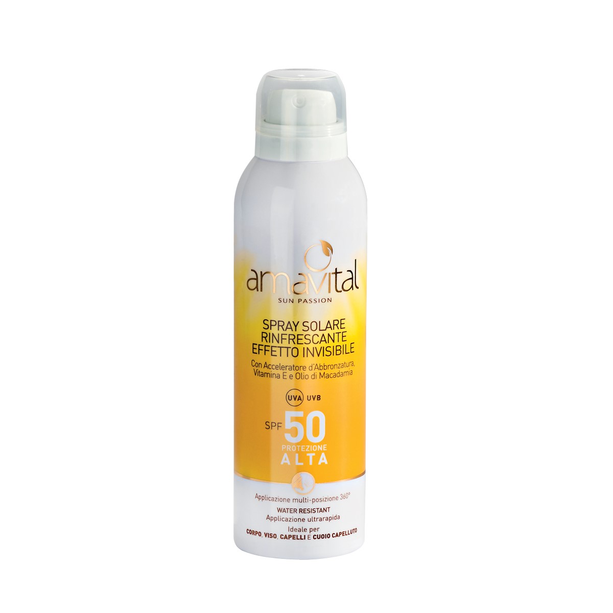 AMAVITAL SUN PASSION • SPRAY SOLARE RINFRESCANTE SPF 50 | OFICINE CLEMÀN